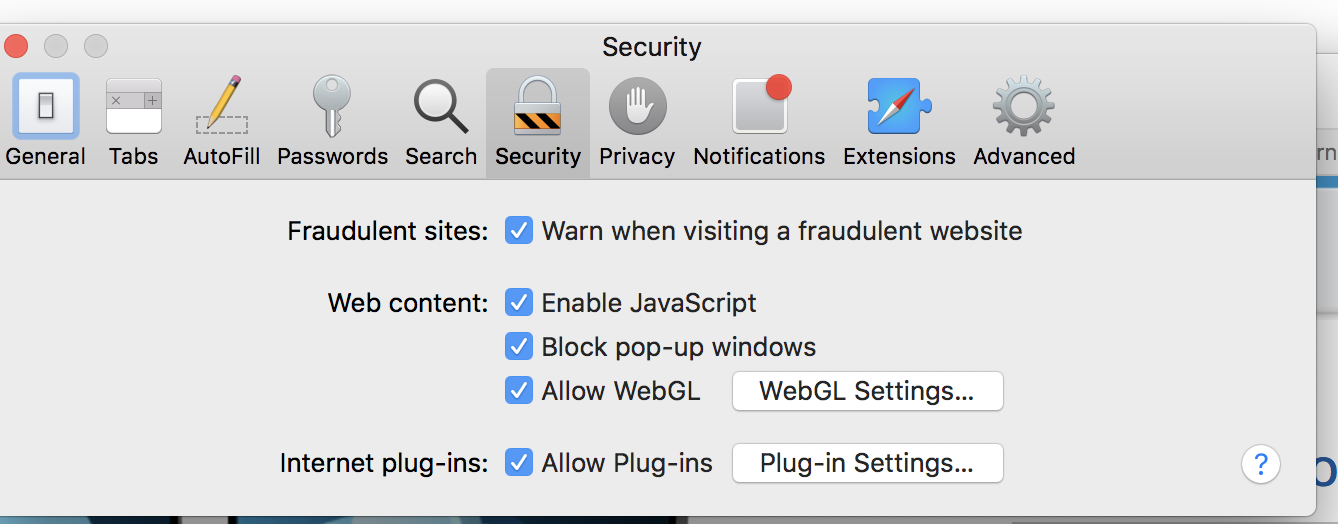 Allow plugins. Как отключить блокировщик рекламы в сафари на Мак. Как включить джава скрипт в сафари. Где найти Security Tab. Pop-up Blocker как отключить Safari.