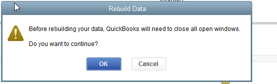 rebuild data in quickbooks